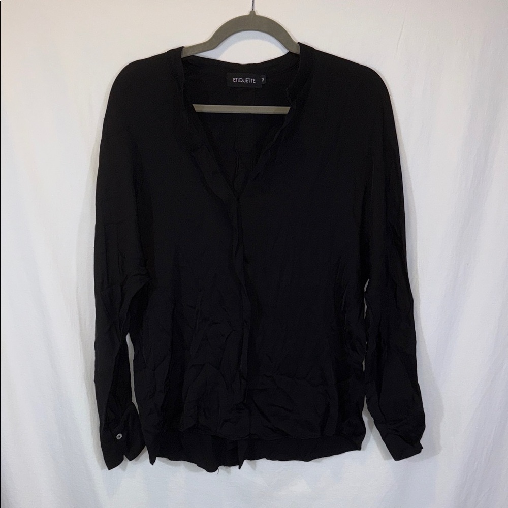 Etiquette Clothiers Black Button Down Shirt